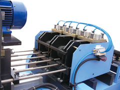 6 per cycle, from coil hairpin bender (belt feeder view)